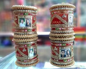 Rajwadi Bridal Bangle Set Photo Bangles And Attached Short Kaleere