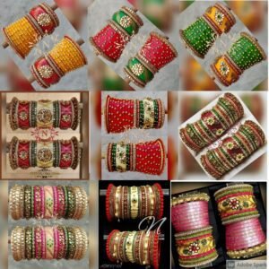 Traditional Red Designer Bridal Chura, Marwari Wedding Dhalu Chura, Rajputi Chuda, Rajasthani