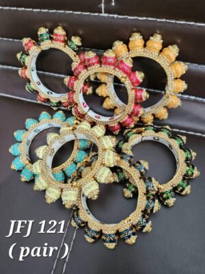 Latest Unique Designer rajwadi  Jadau kade - Image 18