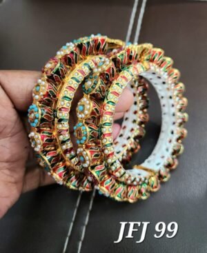 Latest Unique Designer rajwadi  Jadau kade - Image 34