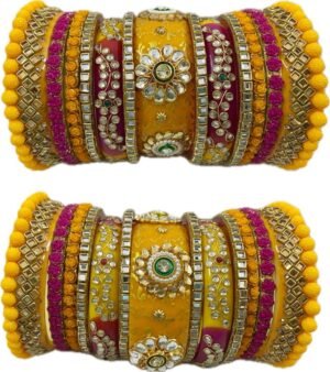 yellow wedding chura