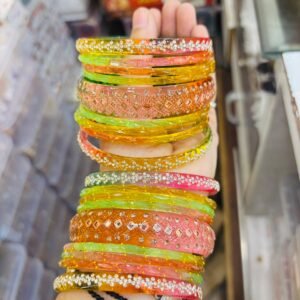 Raindrop Multicolor Bangles Set