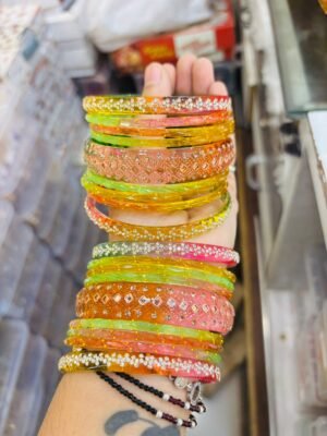 Raindrop Multicolor Bangles Set